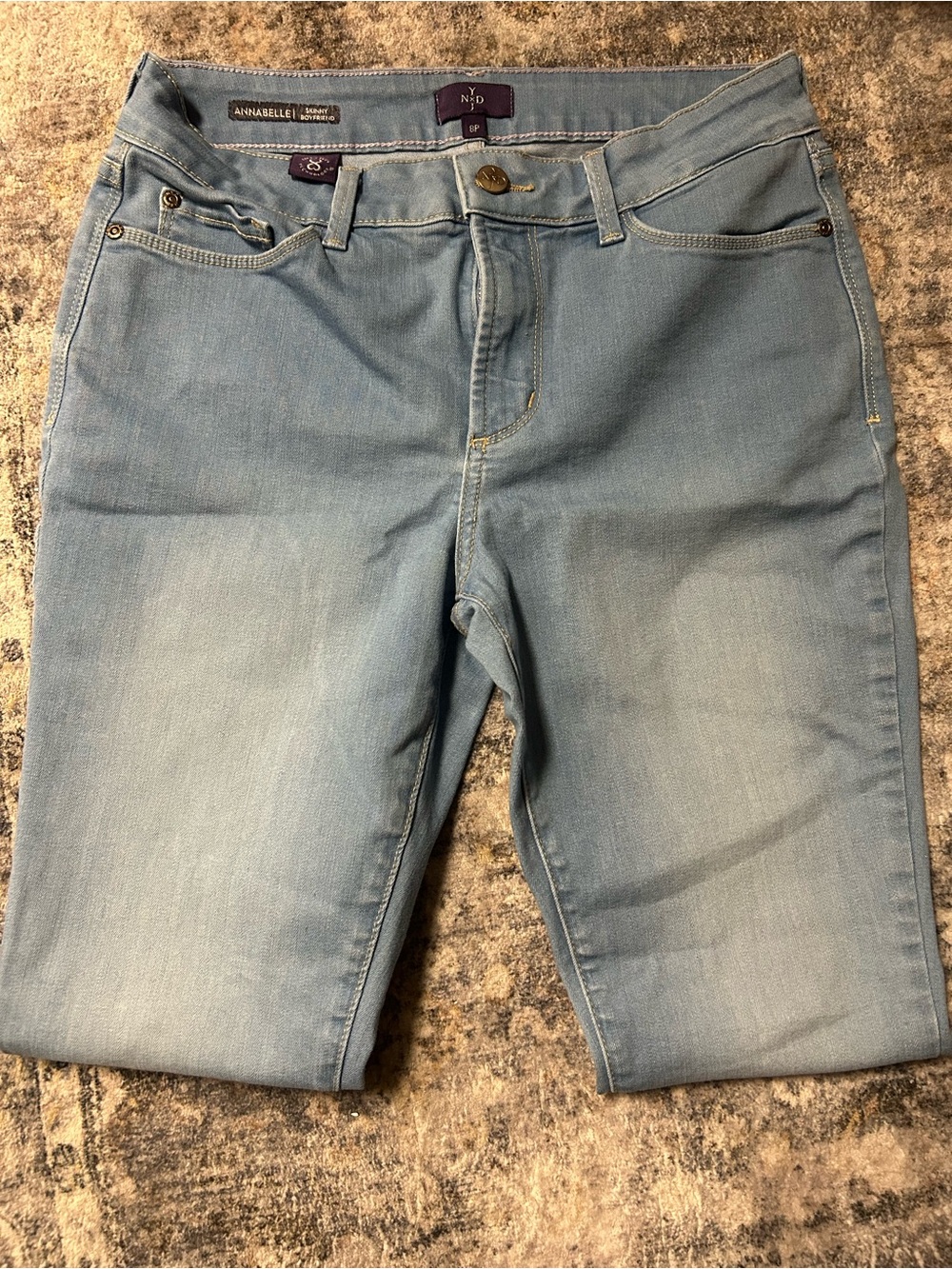 NYDJ Annabelle Light Blue Skinny Boyfriend Jeans - Picture 2 of 6